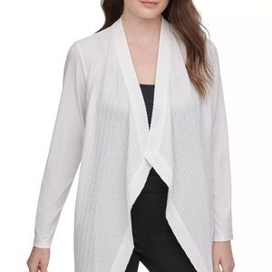 Calvin Klein White Flyaway Cardigan Size XL NWT